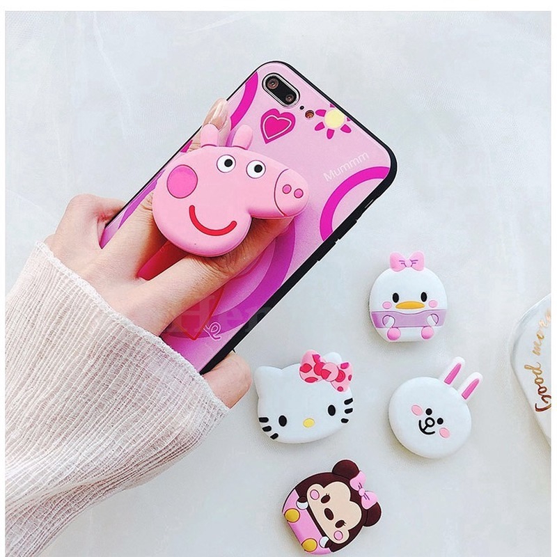 Giá đỡ popsocket thiết kế hình hoạt hình dễ thương với 19 mẫu tùy chọn cho điện thoại