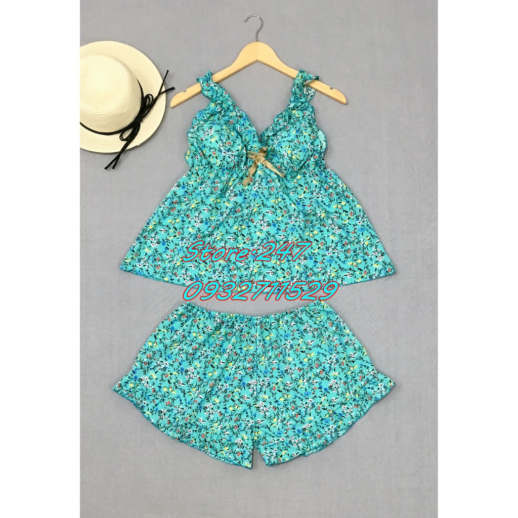 [SIZE 60KG - 90KG] BỘ ĐỒ NGỦ SIZE LỚN KATE LỤA HOA CÓ MÚT THÁO RỜI VẢI MỀM MÁT KHÔNG NHĂN ĐỦ MÀU LỰA CHỌN | BigBuy360 - bigbuy360.vn