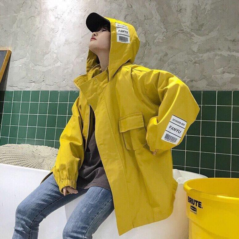 Áo Khoác Kaki Chống Nắng dành cho nam nữ và cặp đôi túi hộp LOKI SHOP , Unisex Form Rộng in lưng Jacket Ulzzang | BigBuy360 - bigbuy360.vn