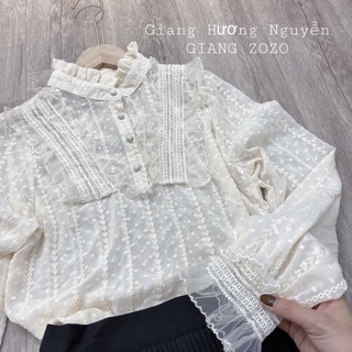 ÁO SƠMI REN TIỂU THƯ SIÊU XINH