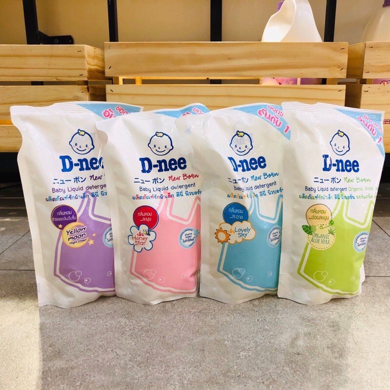 Nước giặt dnee túi 600ml/1400ml nội địa giặt xả 2 trong 1 thơm lâu bền màu an toàn cho trẻ sơ sinh