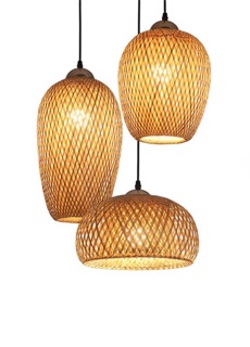 ĐÈN MÂY TRE ĐAN ( ĐÈN 2 LỚP - MẪU 3 )