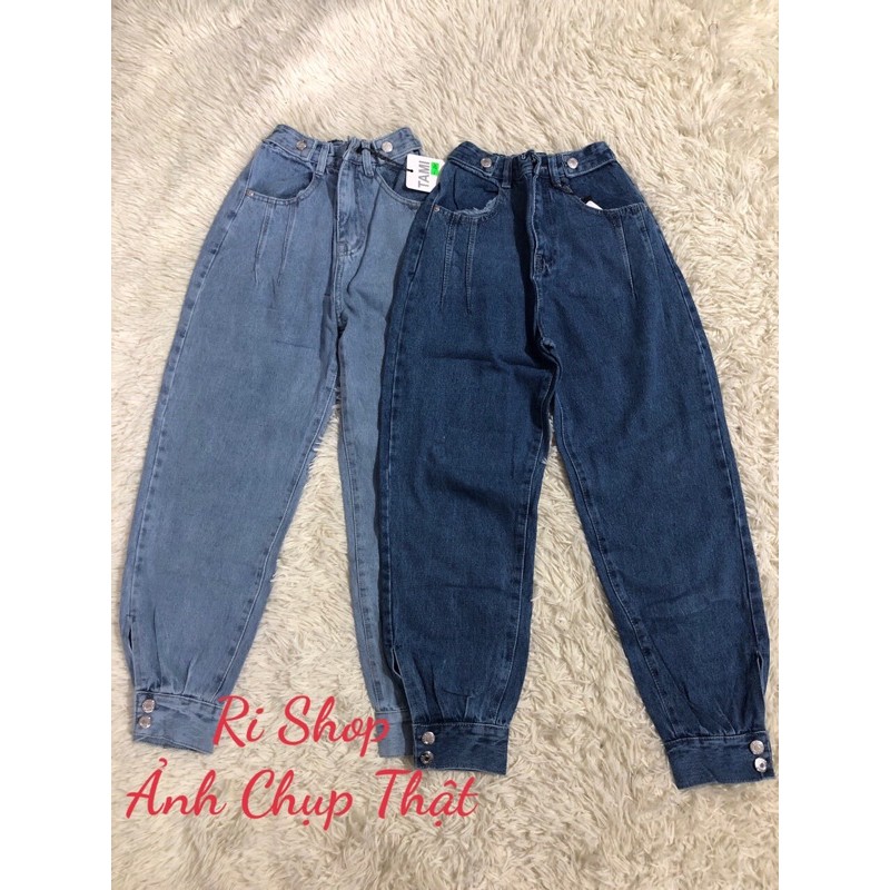 QUẦN JEAN BAGGY NỮ CẠP CAO LƯNG THUN CÀI NÚT ỐNG QUẦN CÁ TÍNH MS 2163 [CLIP THẬT] [FREESHIP] hàng loại 1, VẢI DÀY | BigBuy360 - bigbuy360.vn