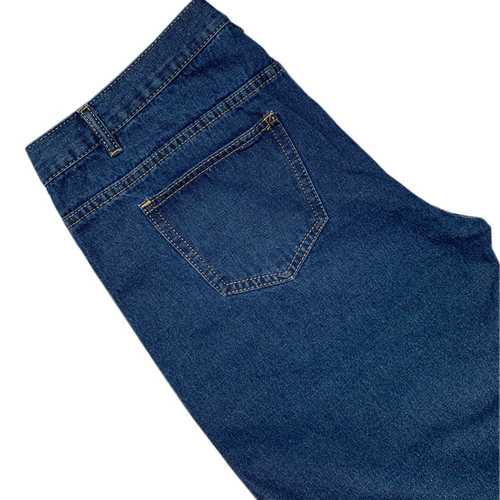 [Mã FATHANG5 giảm 10K đơn 50K] Quần jean baggy quần bò cạp cao chất cotton không co dãn màu xanh rách gối