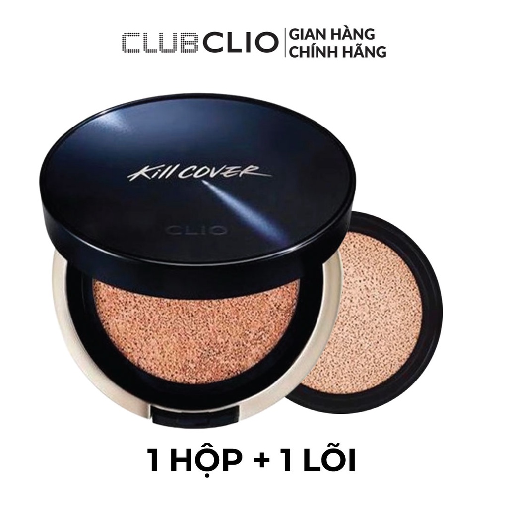 Phấn Nước Làm Mịn Lỗ Chân Lông Clio Kill Cover Founwear Cushion All New Spf50+ Pa+++ (15gx2)