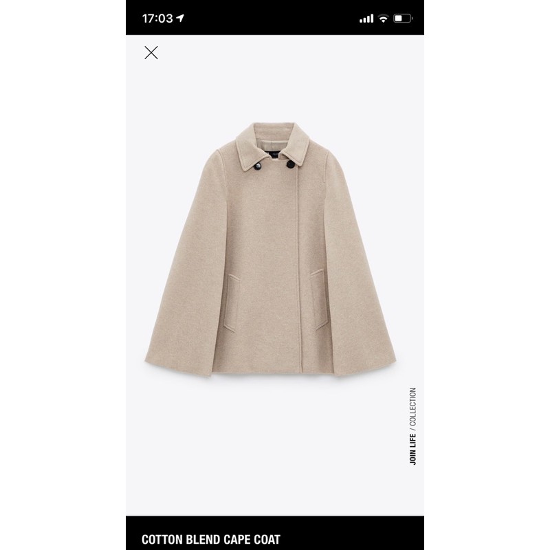 Áo dạ cape Zara