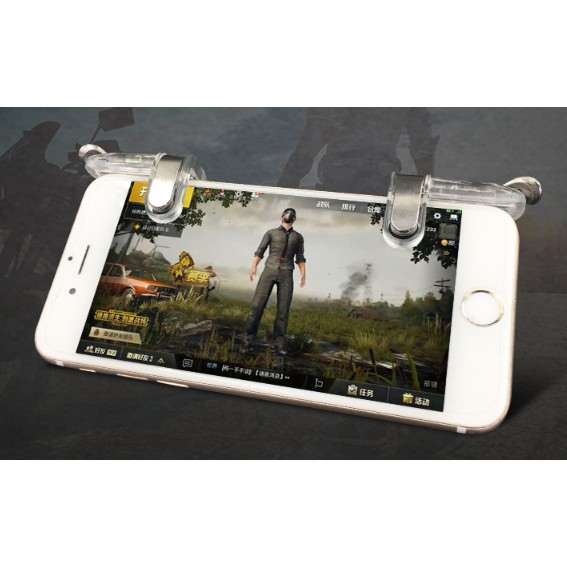 [SIÊU PHẨM] BỘ 2 NÚT BẤM CƠ K03 KIM LOẠI TRONG SUỐT HỖ TRỢ CHƠI GAME PUBG MOBILE, ROS MOBILE