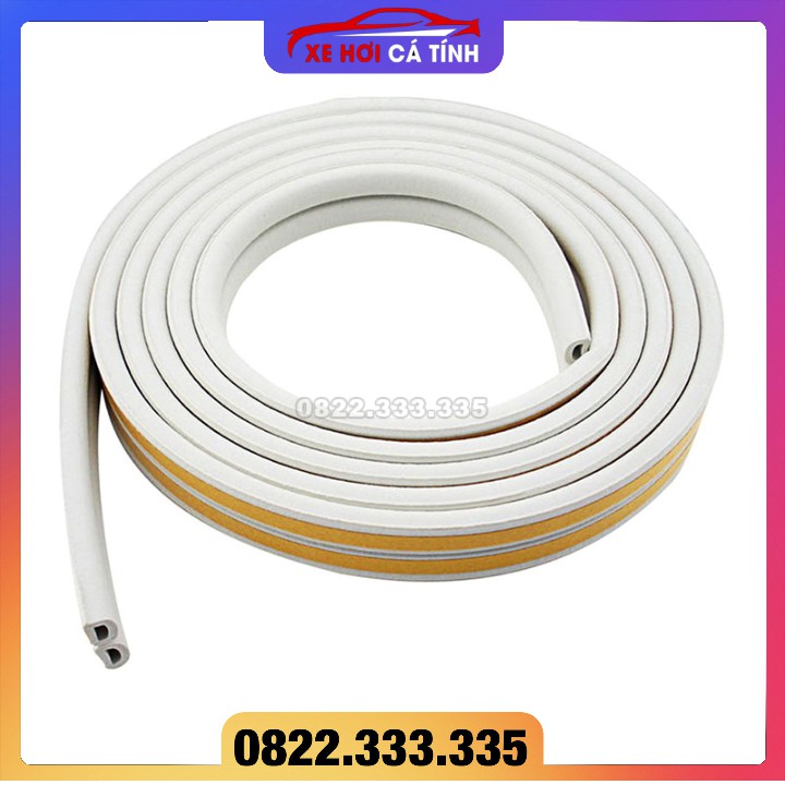 6M（3M*2） Tự dính D Loại cửa và cho Windows Bọt Seal Dải cách âm Tránh va chạm Ron cửa lắp khe hở cửa