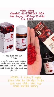 Vitamin e đỏ Nga 400mg lọ thủy tinh