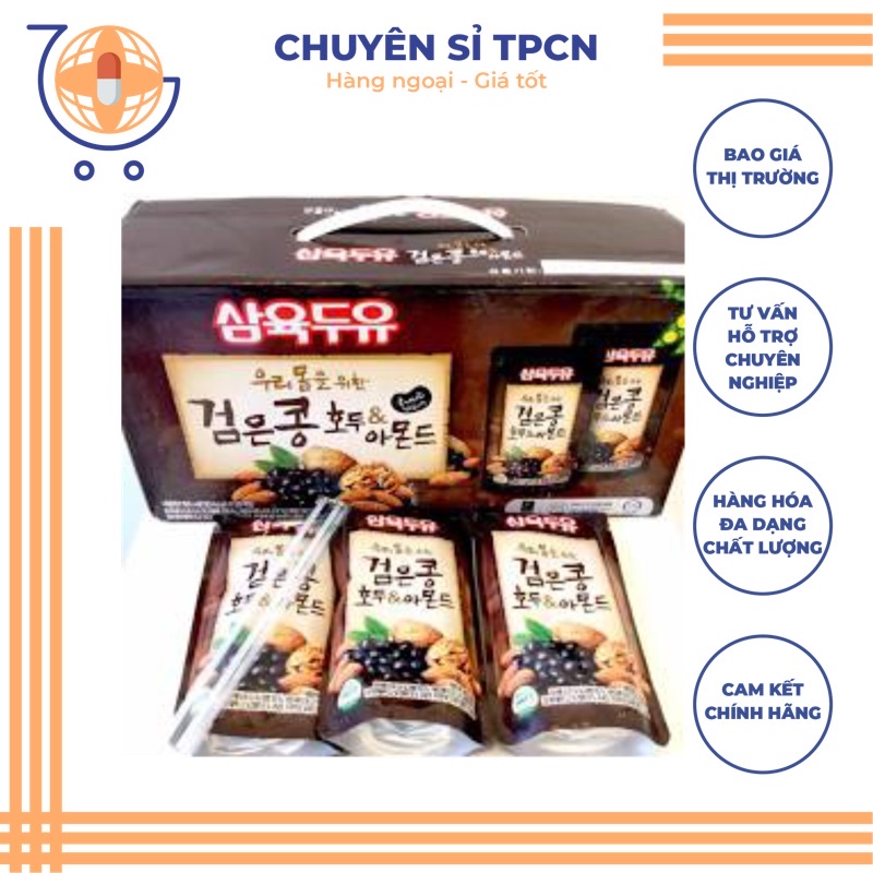 💥GIÁ TỐT💥 Nước uống tổng hợp từ 3 loại quả óc chó, hạnh nhân và đậu đen 20 gói Hàn Quốc