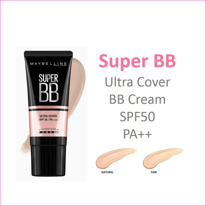 Kem nền BB che khuyết điểm và chống nắng Maybelline New York Super BB Ultra Cover SPF 50 PA++++