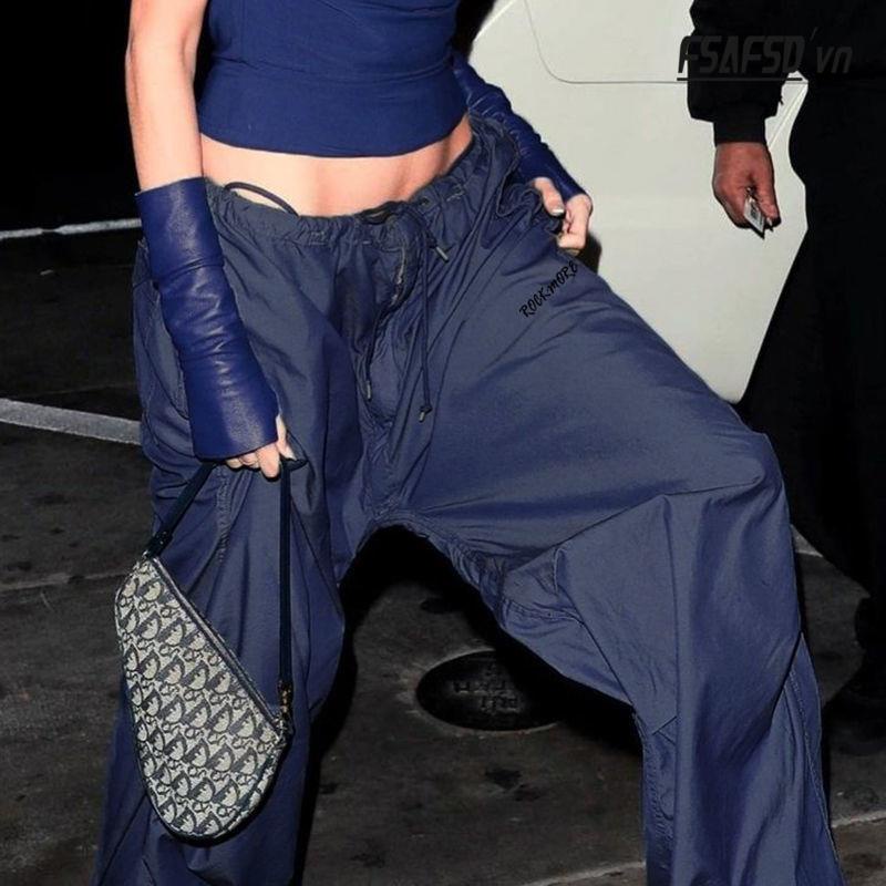 Quần Dài Ống Rộng Phong Cách Hip Hop Cá Tính Cho Nữ