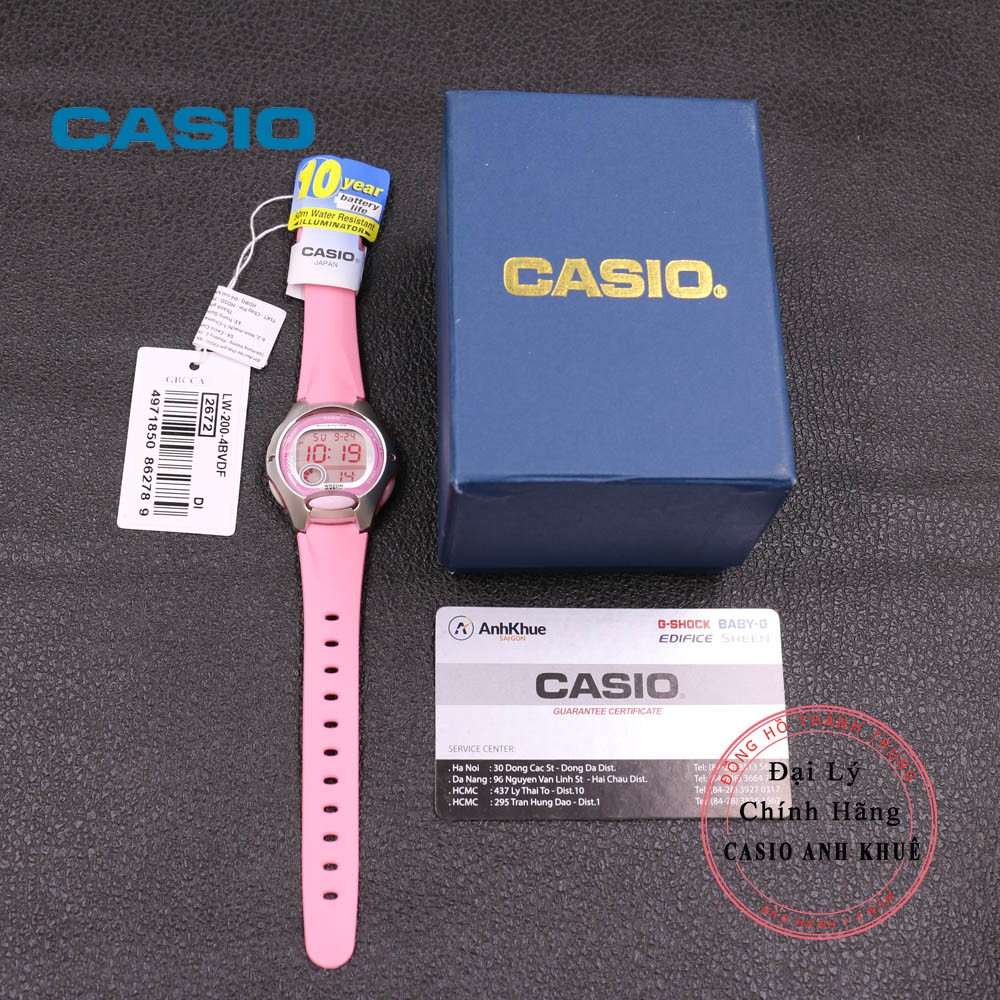 Đồng Hồ Nữ Casio LW-200-4BVDF Dây Nhựa Pin 10 Năm