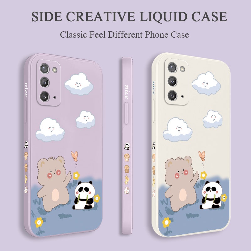 Ốp Điện Thoại Silicon Dẻo Họa Tiết Gấu Trúc Dễ Thương Cho Samsung Galaxy Note 20 Ultra 10 Plus 9