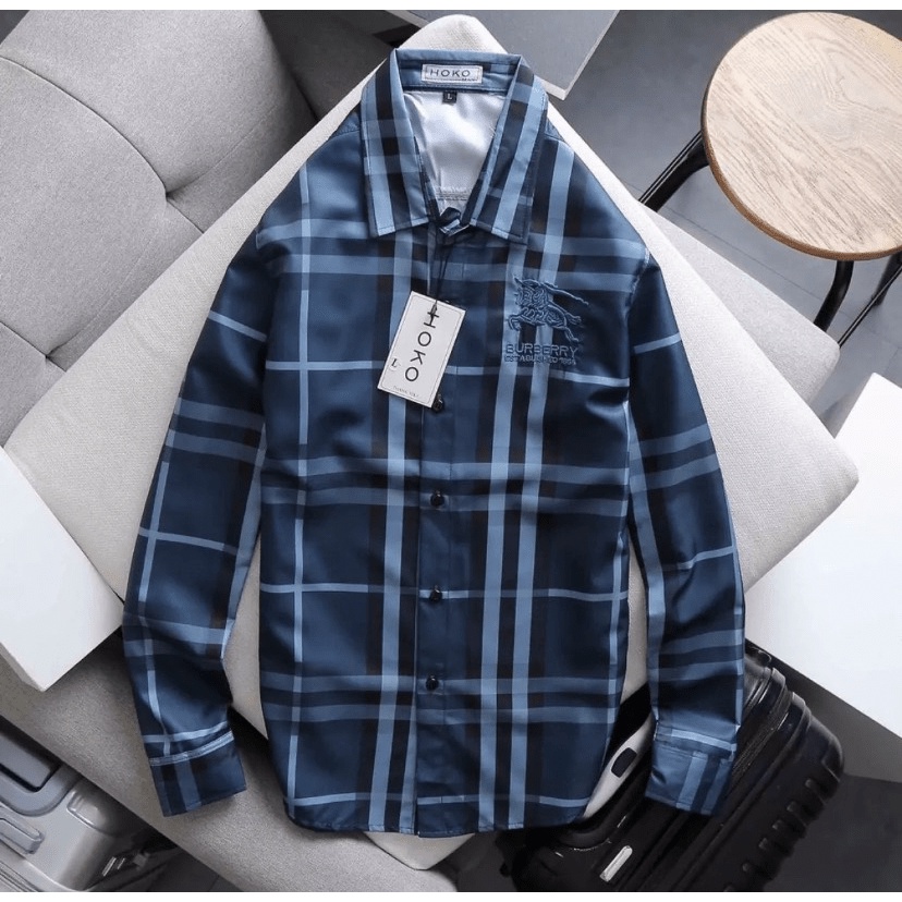 Áo Sơ Mi Nam Tay Dài Kẻ Sọc Logo Thêu Ngựa Nổi Cực Đẹp Phong Cách Bảnh Bao Siêu Chất [NEW UNISEX]