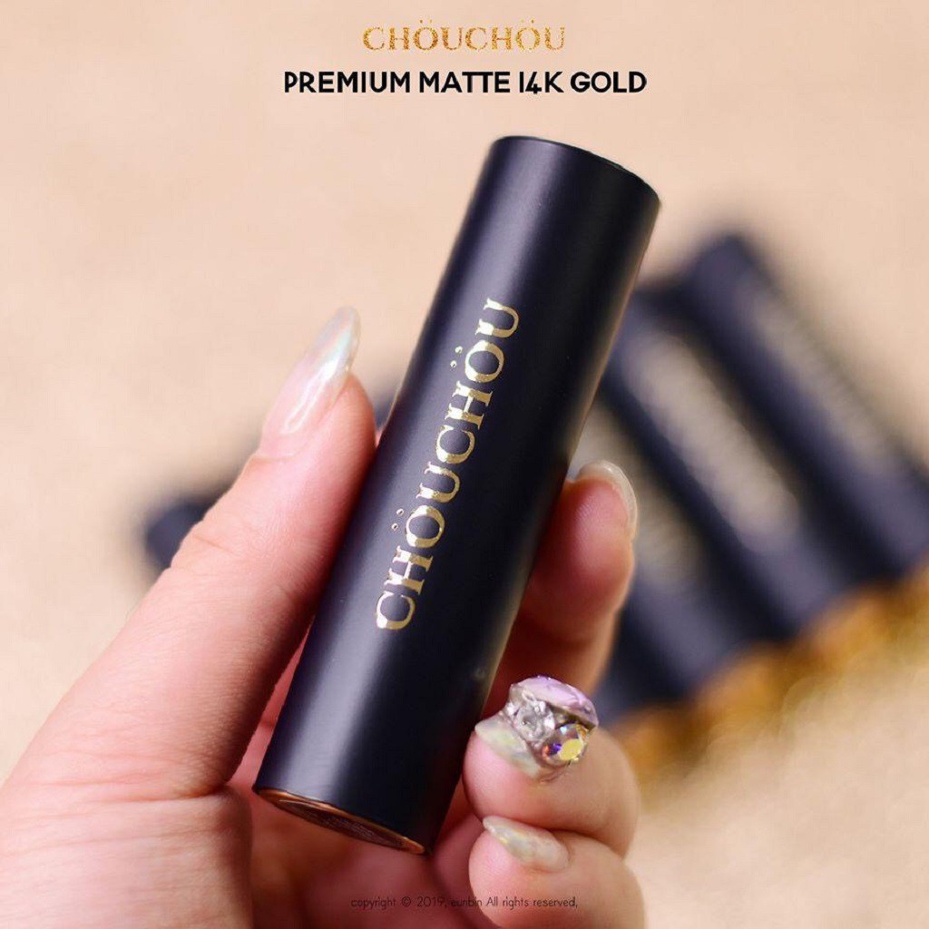 Son lì Chou Chou mạ vàng Premium Matte 14k Gold Edition