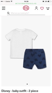 Bộ Hè Bé Trai Mickey Phối Màu C&A