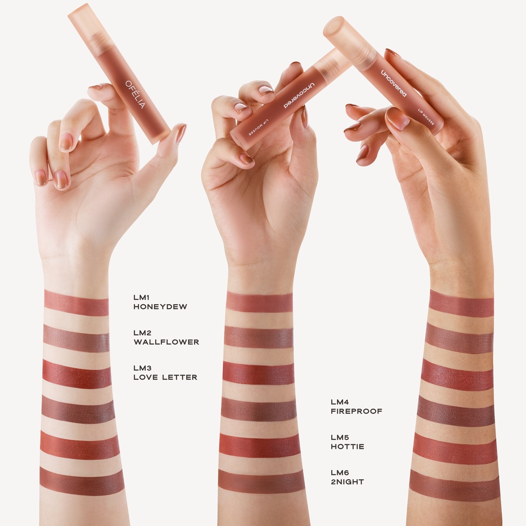 Combo 2 son kem OFÉLIA Uncovered Lip Mousse - Chapter 1(2x4.3g)