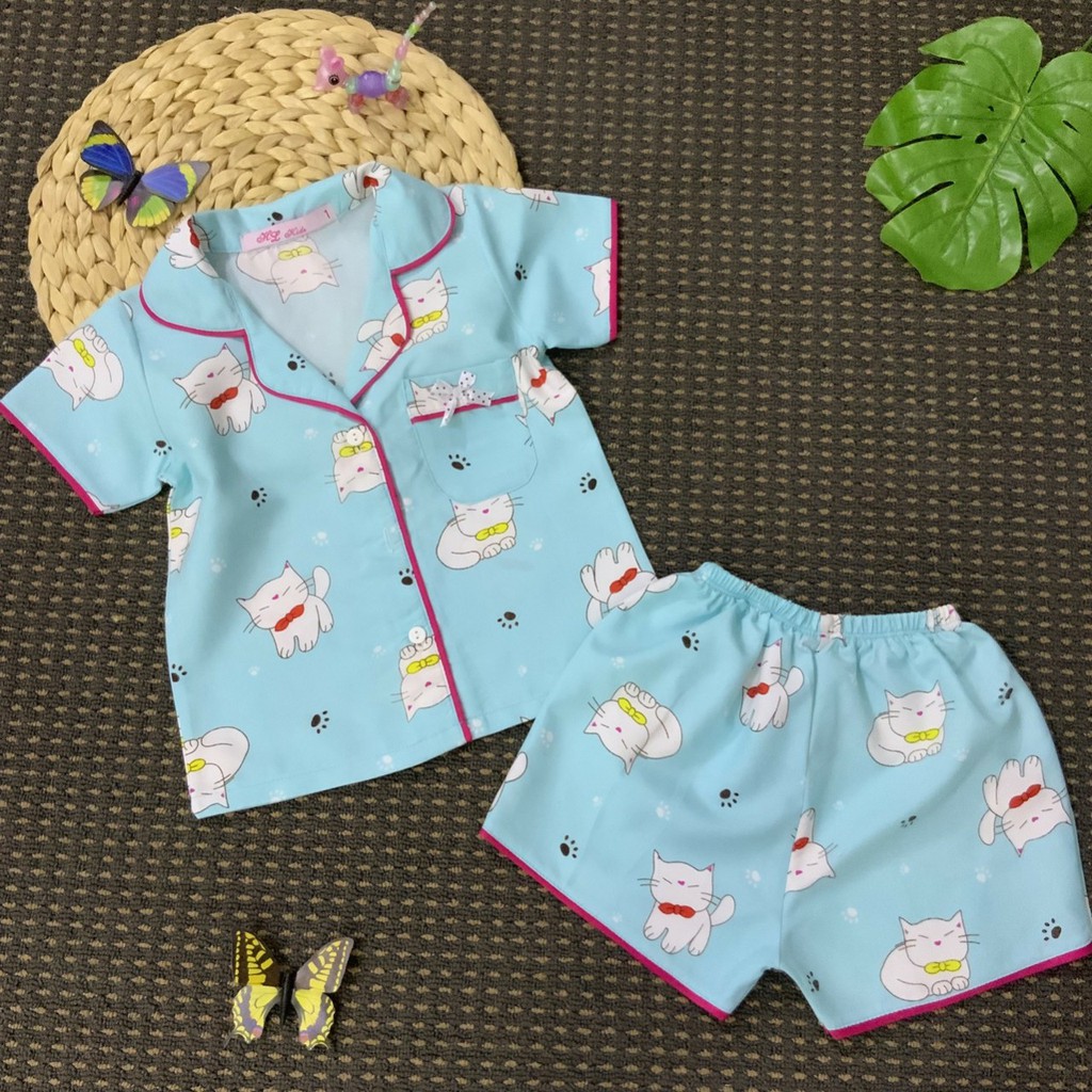 BỘ ĐỒ BÉ GÁI PIJAMA MẶC NHÀ KATE THÁI LOẠI 1 MÁT MỊN MẪU MỚI CHO BÉ GÁI/ BÉ TRAI 10-28Kg