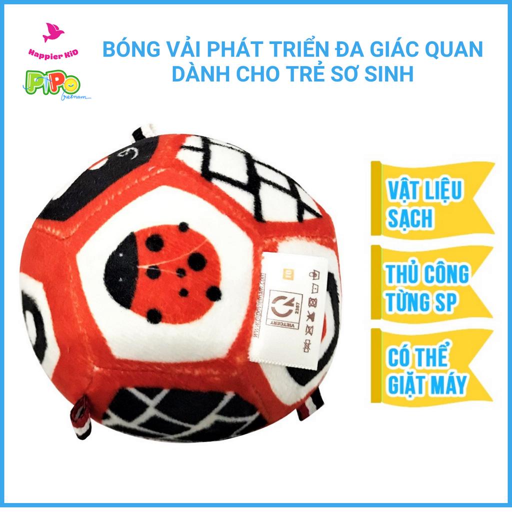Bóng vải phát triển thị - thính giác PiPovietnam, ba màu cơ bản trắng - đỏ đen cho trẻ sơ sinh