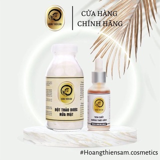 Combo Hoàng Thiên Sâm VIP ( Bột Rửa Mặt & Tinh Chất Tái Tạo Hoàng Thiên Sâm )