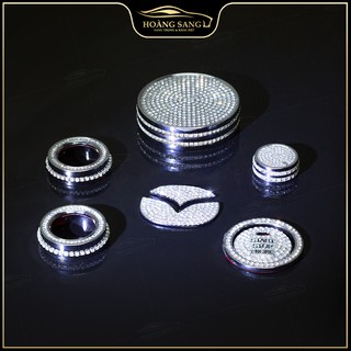 Bộ đính đá full nội thất xe mazda, chất liệu đá cao cấp Swarovski , mạ viền crom không han gỉ , sang trọng