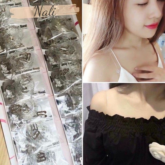 Dây áo ngực trong suốt sợi nhuyễn khoen kim loại chắc chắn - dây áo ngực sợi bún NL092