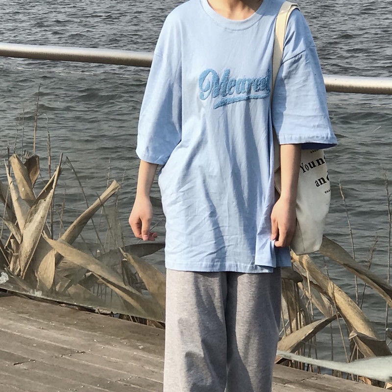 Áo Thun Tay Lỡ Dáng Rộng Phong Cách Hàn Quốc Thời Trang Mới 2022 Cho Nữ