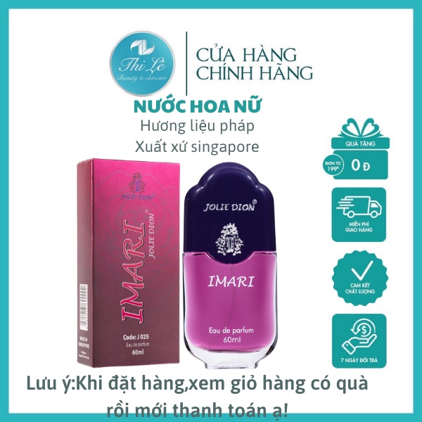 Nước hoa nữ chính hãng thơm lâu, hương ngọt ngào - Singapore  Imari - Jolie Dion  60ml