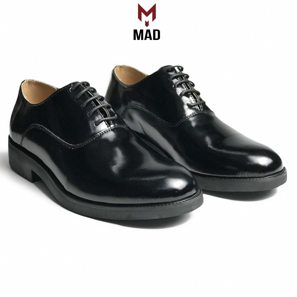 Giày tây công sở Plain Oxford MAD Black 02 nam buộc dây da bò cao cấp chính hãng uy tín chất lượng giá rẻ nhất hà nội