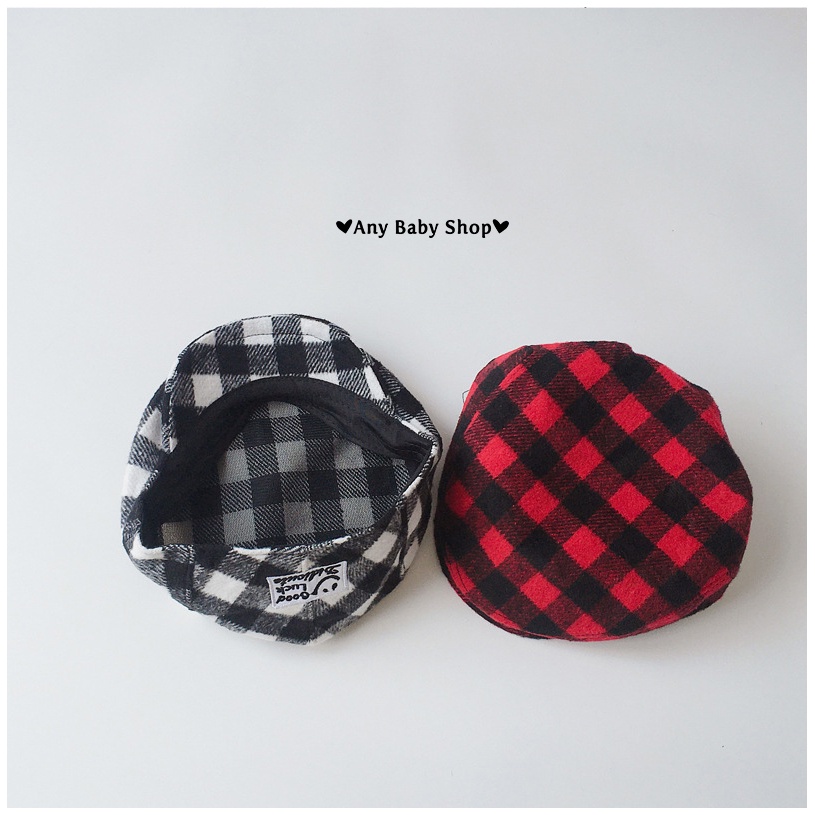 Nón Mũ nồi Beret sọc caro hot hit đội được hai kiểu cho bé nhiều màu cực cool (hàng có sẵn) ❣❣