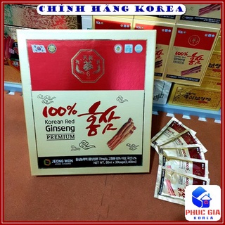 Nước hồng sâm hàn quốc Jeong Won thượng hạng, hộp 30 gói - Nước sâm chính hãng Korea - phucgia