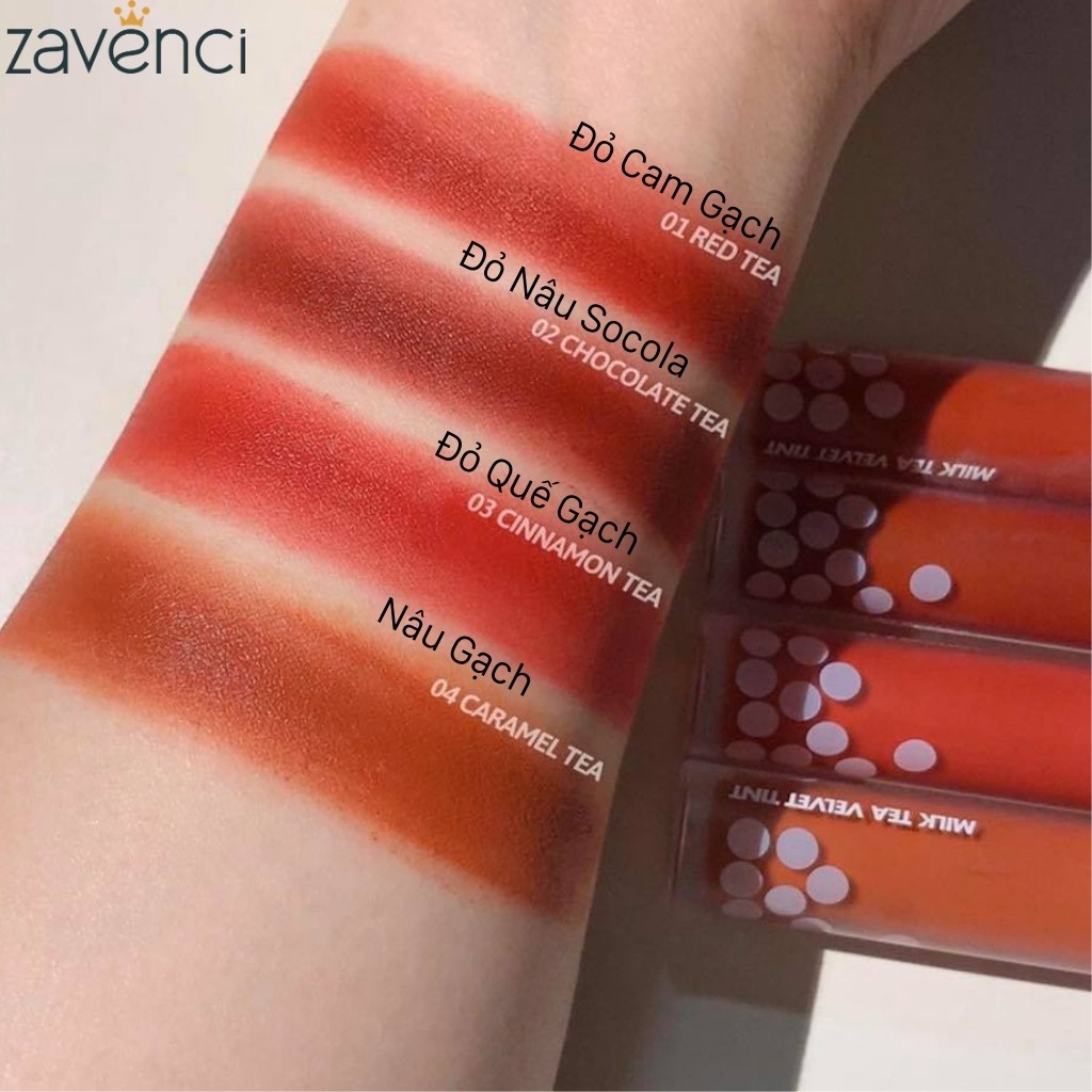 Son Kem Lì ROMAND Milk Tea Velvet Tint Bền Màu Hương Chocolate ( 4g ) | BigBuy360 - bigbuy360.vn