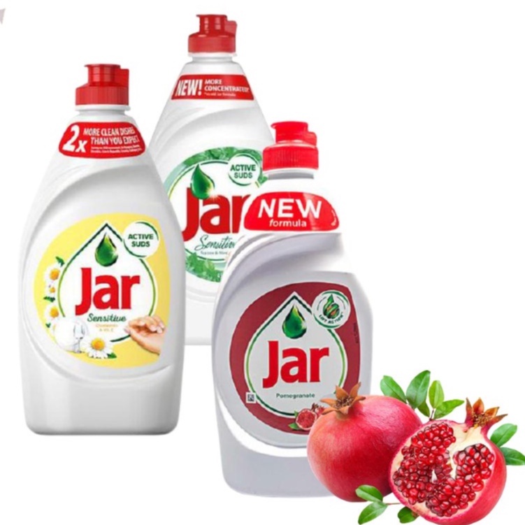 Nước rửa chén JAR làm sạch dầu mỡ, chiết xuất thiên nhiên, an toàn cho da tay, nội địa Đức