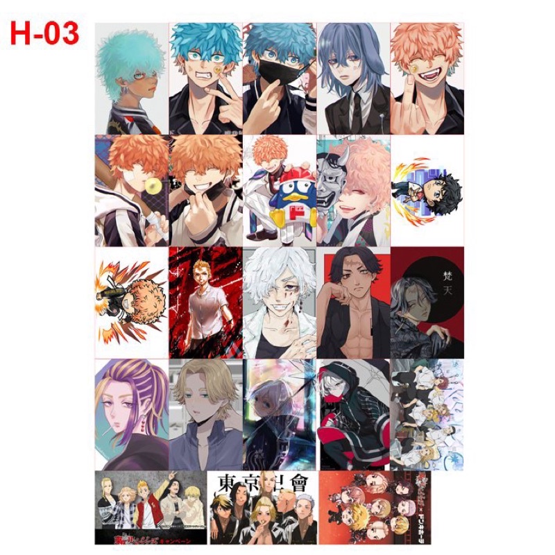 23 ảnh card tokyo revenger copple mikey,draken,takashi,shuji hanma,takemichi,haitani