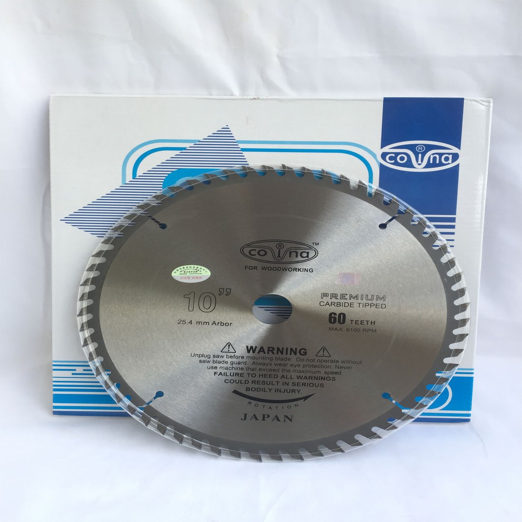 LƯỠI CƯA VÁN GỖ COVINA ĐƯỜNG KÍNH 255 MM* 60 RĂNG CAO CẤP