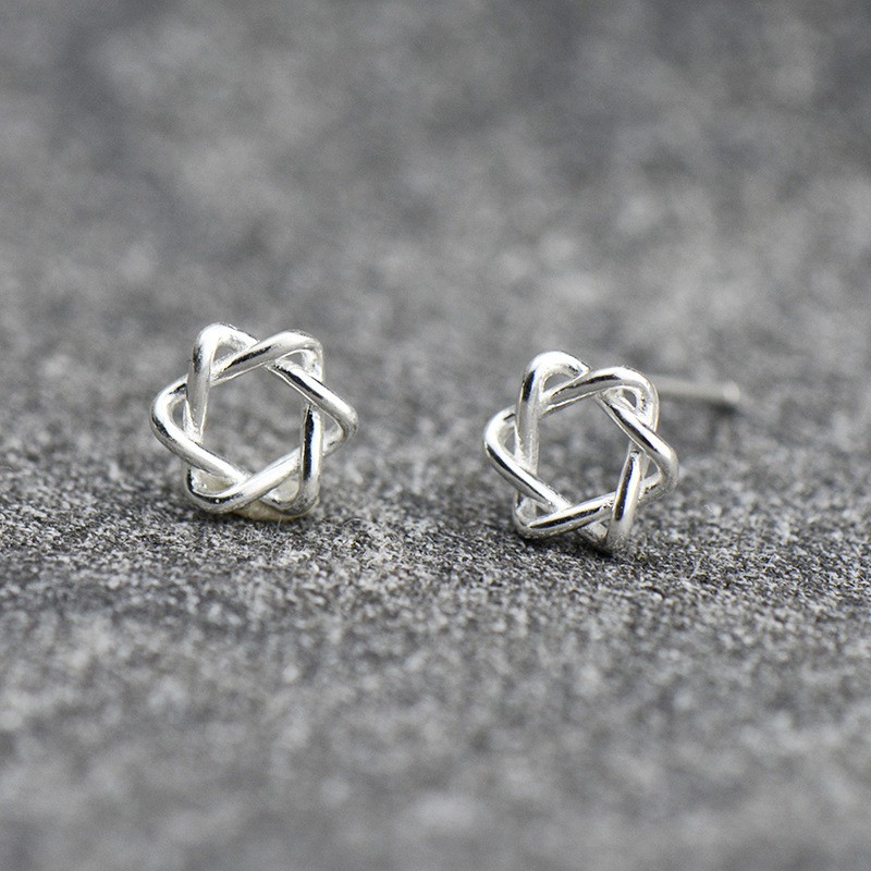 Hoa tai vòng xoắn - bạc 925