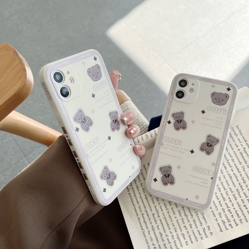 Ốp Điện Thoại Silicon TPU Mềm Chống Sốc Chống Bụi In Hình Gấu Xám Cho iPhone11 12 13 Pro Max 6 6S 7 8 Plus X XS XR XSMAX
