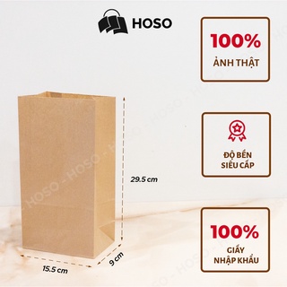 Túi giấy kraft không quai V2 đựng quà, thực phẩm