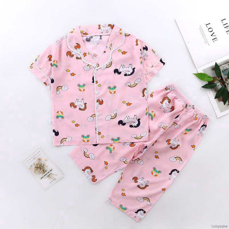 Bộ Đồ Ngủ Pijama In Hình Hoạt Hình Đáng Yêu Cho Bé Từ 1-7 Tuổi