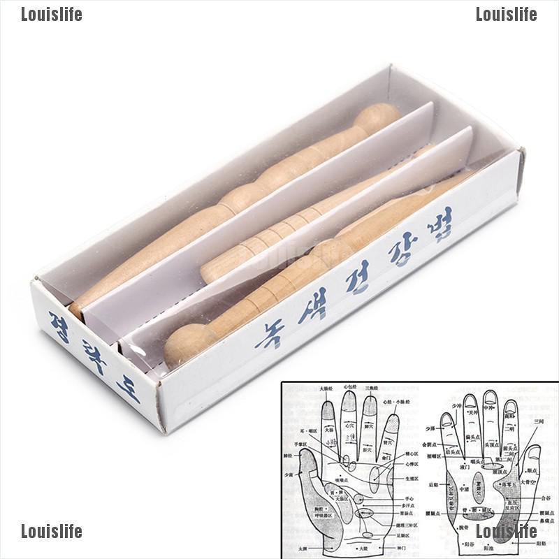 Set 3 thanh gỗ massage thư giãn cơ bắp chăm sóc sức khỏe tiện dụng