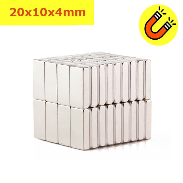 Nam châm đất hiếm 20x10x1/2/3/4/5/10mm từ tính N35