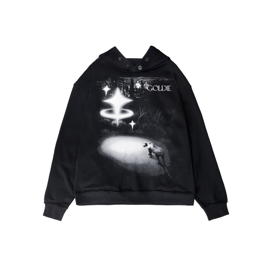 Áo hoodie 'GOLDIE CITY PANTHER' 100% nỉ French Terry
