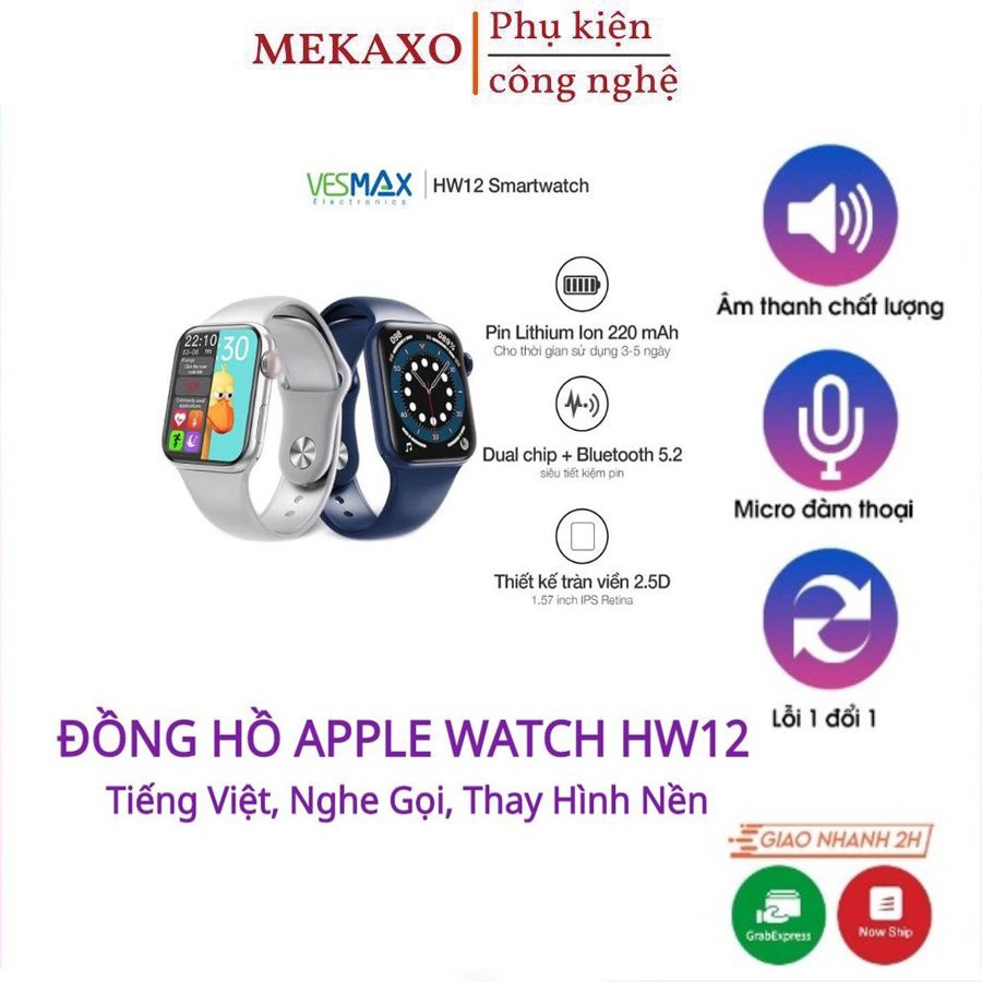 Đồng Hồ Thông Minh HW12 S6 PB 2021 [ BẢO HÀNH 1 ĐỔI 1 TRONG 06 THÁNG ]