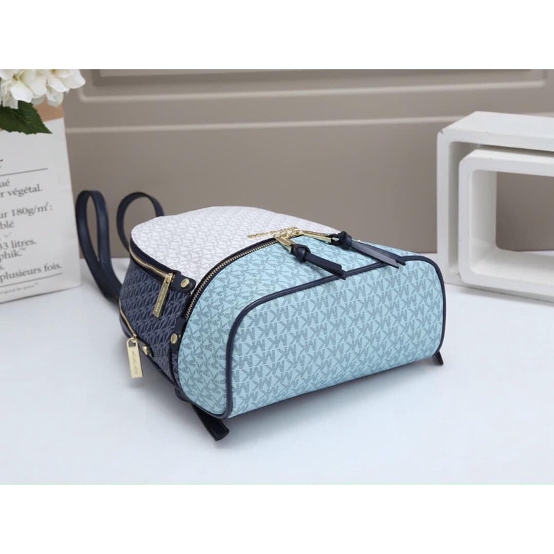 [Full Tag code] Balo nữ m k  2 khoá phối màu Size 27x32cm hàng đẹp chuẩn (clip thật)