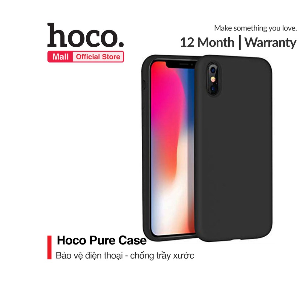 Ốp lưng Pure Case Hoco iPhone XS Siêu Mỏng 0.4mm PP Mềm Matte