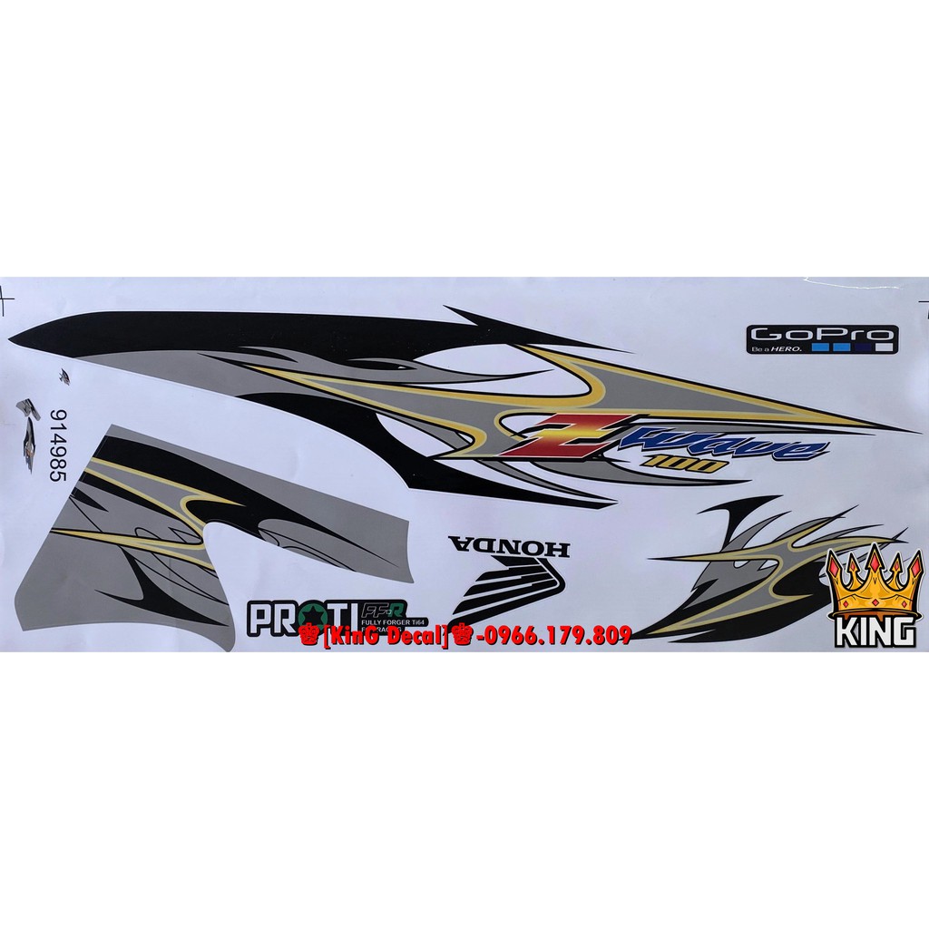 Tem Rời Wave 50cc,100cc Xám Ver 3 - Ảnh Thật