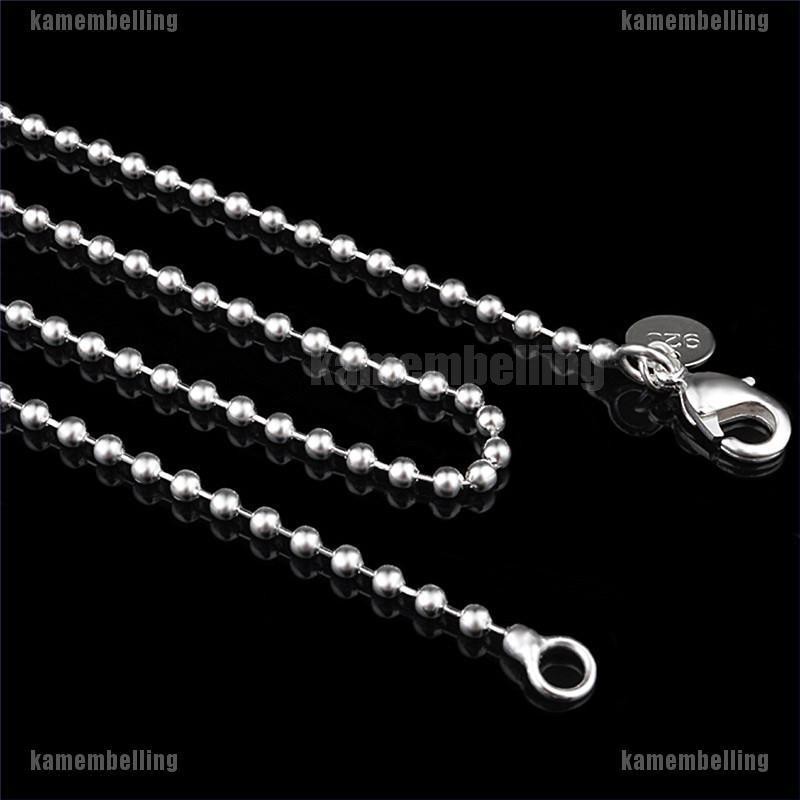 Chuỗi Hạt Tròn Mạ Bạc 2.4MM Dành Cho Nam Và Nữ