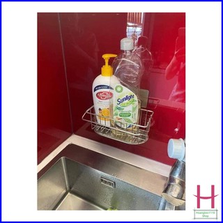 Kệ inox để đồ rửa chén bát dán tường có khay hứng nước cao cấp { H }
