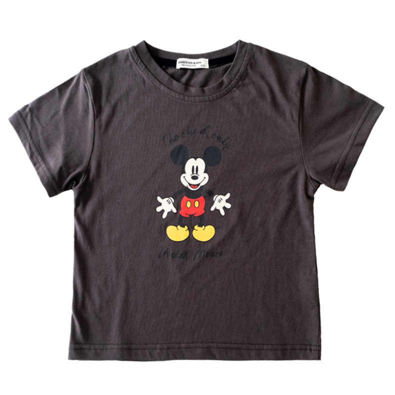 Áo Thun Tay Ngắn Cổ Tròn In Họa Tiết Hoạt Hình Phong Cách Phương Tây Thời Trang Mù